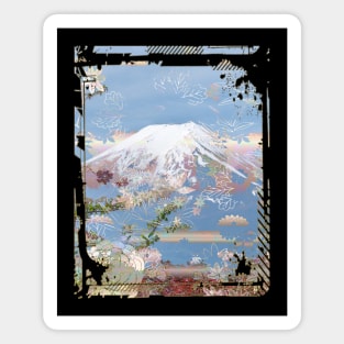 Japan Mount Fuji Cherry Blossom Sakura Collage Art 89 Magnet